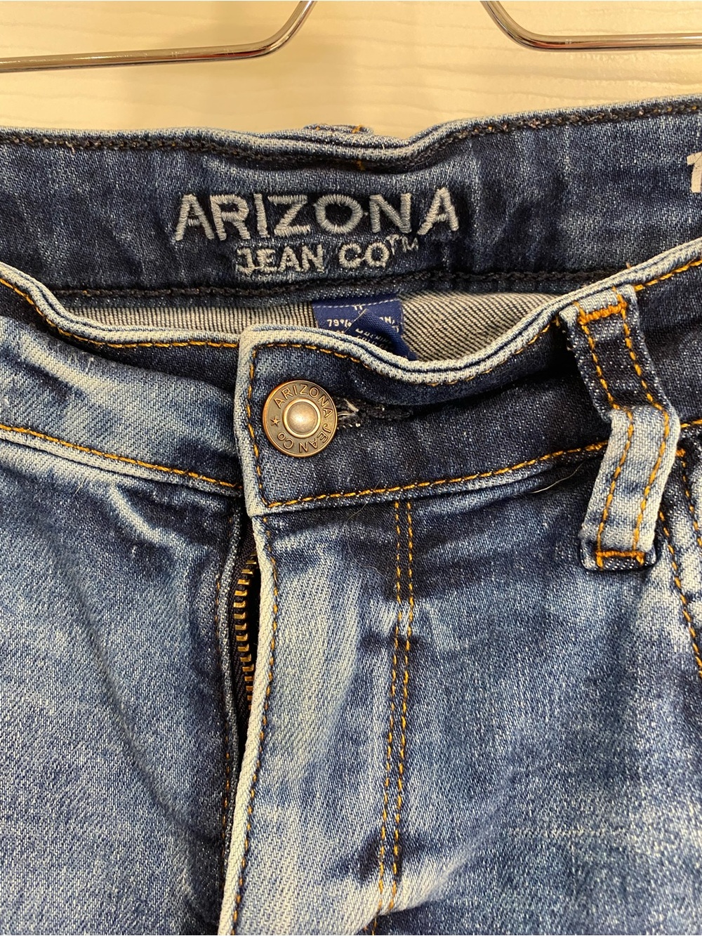 Arizona Jean Company Distressed Blue Denim Shorts - Picture 4 of 4